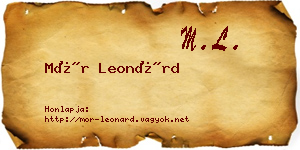 Mór Leonárd névjegykártya